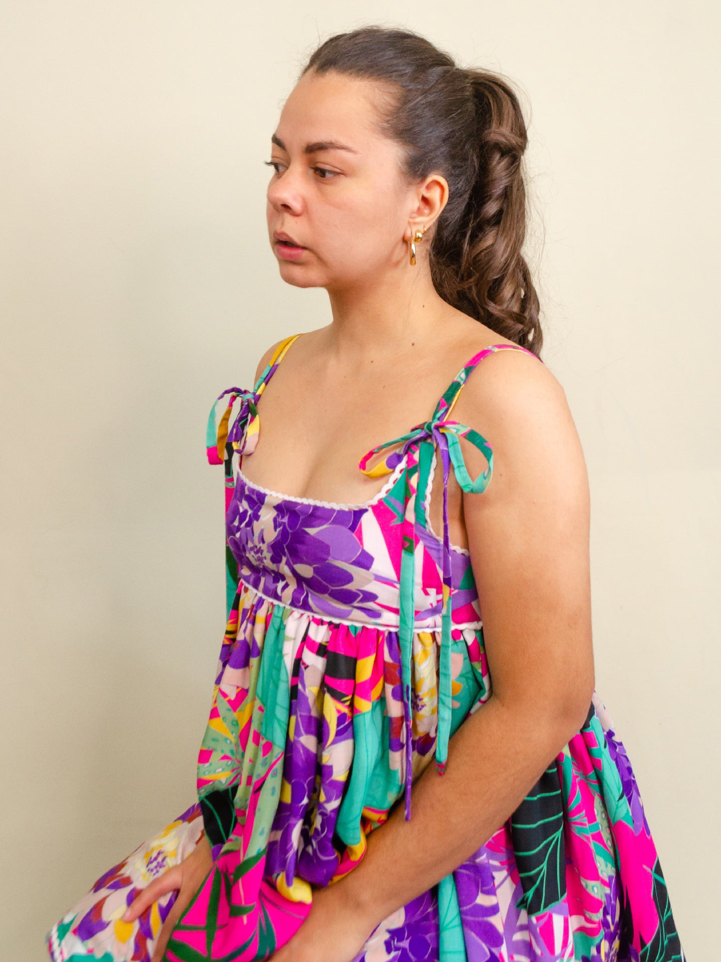 Odile Dress | Paint Brush Print